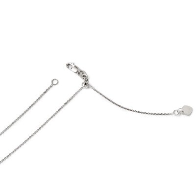 Leslie&#39;s Adjustable Diamond-cut Cable Chain 22 Inch - 14k White Gold HB-1217-22, MPN: 1217-22, 8867…