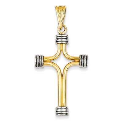 Fancy Cross Pendant 14k Gold K1201, MPN: K1201, 883957901121