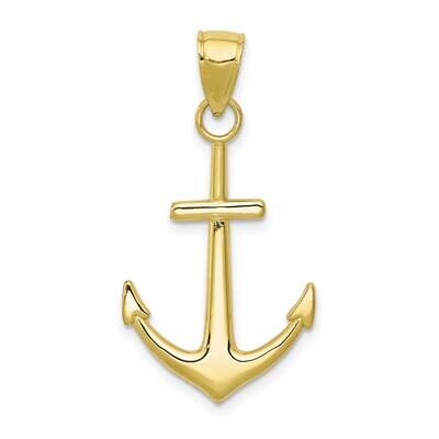 Anchor Pendant 10K Gold Polished 10K5394, MPN: 10K5394,