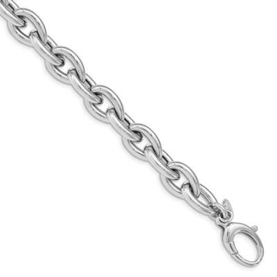 Polished Link Bracelet Sterling Silver Rhodium Plated QG4817-7.75, MPN: QG4817-7.75,