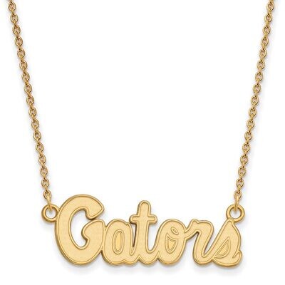University of Florida Small Pendant with Chain Necklace Gold-plated Silver GP049UFL-18, MPN: GP049U…