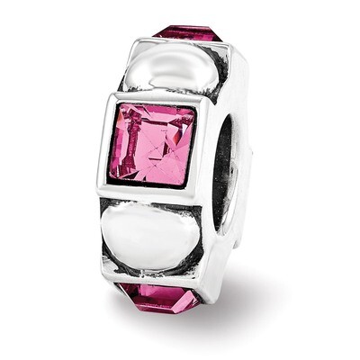 Swarovski Elements Squares Dots Bead - Sterling Silver QRS3404, MPN: QRS3404, 886774963334