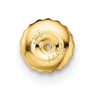 Medium 2 Hole Threaded Ear Nut 14k Yellow Gold YG2674, MPN: YG2674,