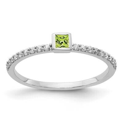 Peridot Ring 14k White Gold Diamond RM4323-PE-015-WA, MPN: RM4323-PE-015-WA, 883957312354