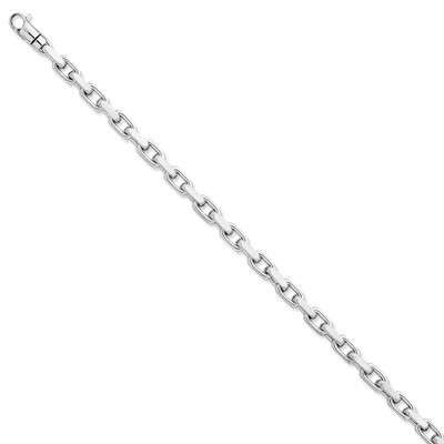 5.3mm Polished Fancy Link Chain 9 Inch 14k White Gold WLK438-9, MPN: WLK438-9, 191101715723