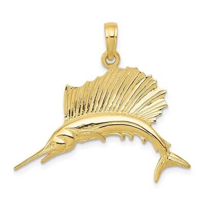 Sailfish Pendant 10k Gold Polished 10C2581, MPN: 10C2581,