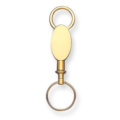 Gold-tone Valet Key Ring GM4936, MPN: GM4936, 788089015206