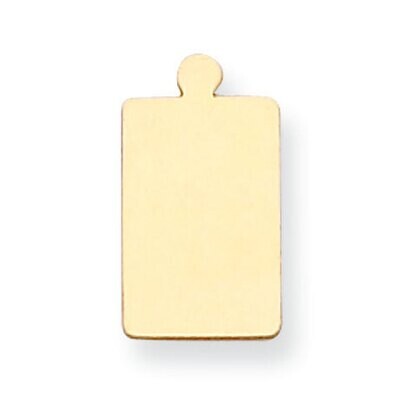 Rectangle with Eyelet Stamping 14k Yellow Gold YG1172, MPN: YG1172,