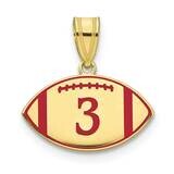 Personalized Football with Epoxy Pendant 10k Gold 10XNA1361Y, MPN: 10XNA1361Y,