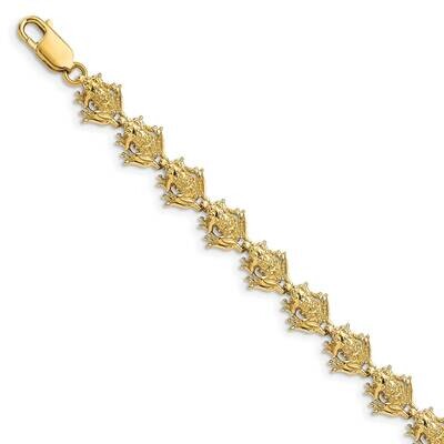Frog Bracelet 14k Gold FB1554-7.25, MPN: FB1554-7.25, 637218044634