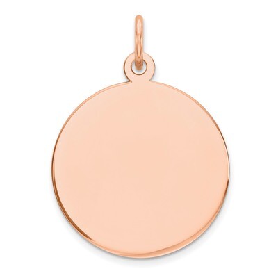 .027 Gauge Circular Engravable Disc Charm 14k Rose Gold Plain XRM136/27, MPN: XRM136/27, 1911013694…