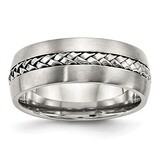 Braided 8.00mm Band Stainless Steel Brushed and Polished SR505, MPN: SR505, 886774389875