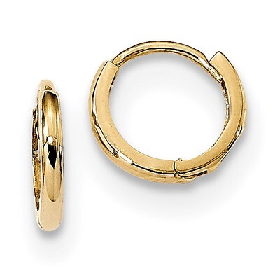Madi K Polished Hinged Hoop Earrings 14k Gold SE2579, MPN: SE2579, 191101078088
