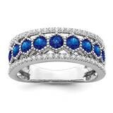 Sapphire and Diamond Ring 14k White Gold Polished RM8391-SA-030-WA, MPN: RM8391-SA-030-WA,