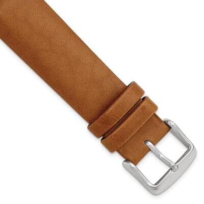 20mm Lt. Brown Padded No-Stitch Calfskin Stainless Bckl Watch Band Gold-tone BA542-20, MPN: BA542-2…