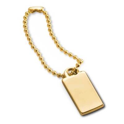 Gold-plated Engraving ID Tag on Chain GM21320, MPN: GM21320, 797140911050