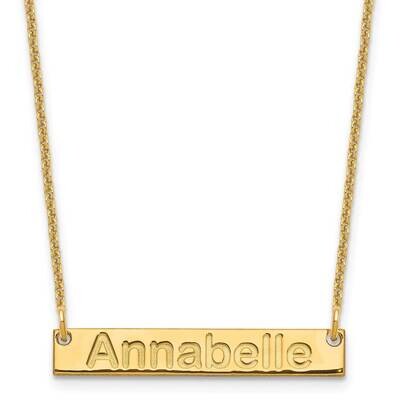 Polished Arial Rounded Bar Necklace 14k Gold Small XNA1231Y, MPN: XNA1231Y,