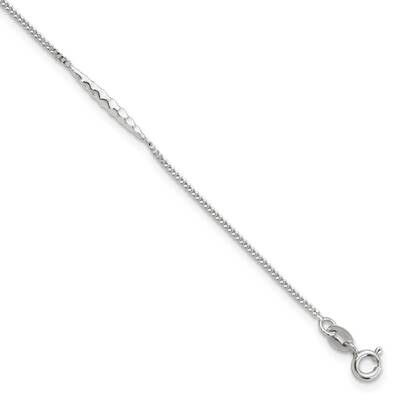 9 Inch Plus 1 Inch Extender Textured Bar Anklet Sterling Silver QG5769-9, MPN: QG5769-9, 1969041635…