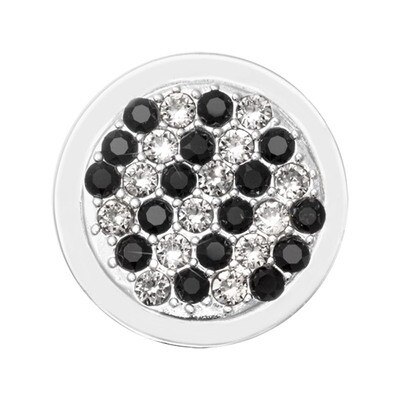 Nikki Lissoni Fashionable Black Silver-Plated 23mm Coin C1593SS, MPN: C1593SS, 8719075300459