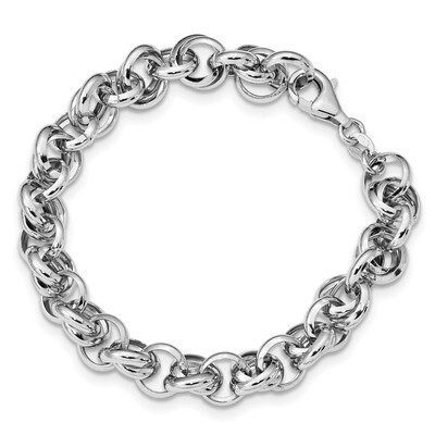 Leslie&#39;s Fancy Link Bracelet 8 Inch Sterling Silver Polished HB-QLF966-8, MPN: QLF966-8, 1911018518…