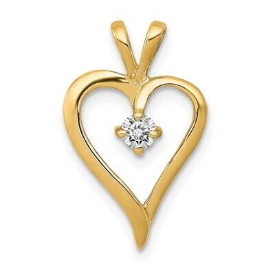 Aa 1/10Ct. Diamond Heart Pendant 14k Gold AA Diamond PM4823-010-YA, MPN: PM4823-010-YA, 883957113654