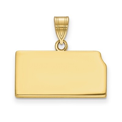 Kansas State Pendant Charm Gold-plated on Silver Engravable XNA707GP-KS, MPN: XNA707GP-KS, 88677475…