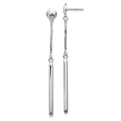 Leslie&#39;s Post Dangle Earrings Sterling Silver Polished HB-QLE1027, MPN: QLE1027, 191101607363