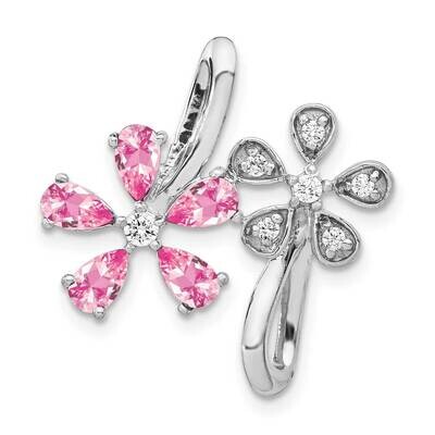 1.92 Pink Tourmaline Flower Pendant 14k White Gold Diamond PM4379-016-WA, MPN: PM4379-016-WA, 88395…