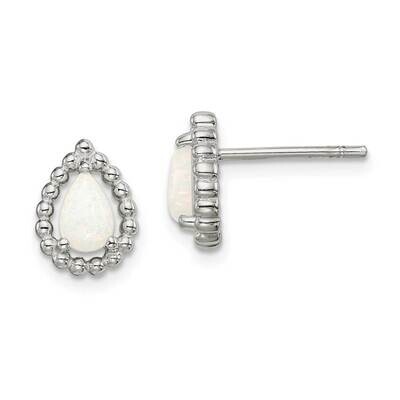 Lab Created Opal Post Earrings Sterling Silver QE14253, MPN: QE14253, 191101844232