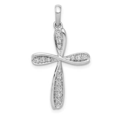 1/15Ct. Diamond Cross Pendant 14k White Gold PM5045-008-WA, MPN: PM5045-008-WA, 883957513461