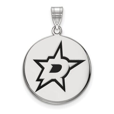 Dallas Stars Large Enamel Disc Pendant Sterling Silver SS012STA, MPN: SS012STA, 886774746906