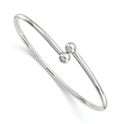 Flexible with 6.0mm Threaded Ball Bangle Sterling Silver SS5044, MPN: SS5044,