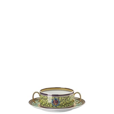 Versace Barocco Mosaic Cream Soup Cup &amp; Saucer 6 3/4 Inch, MPN: 19335-403728-10420, 790955172593