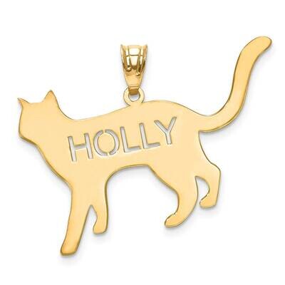 Cat Name Pendant 14k Gold Laser Polished XNA692Y, MPN: XNA692Y, 886774556703