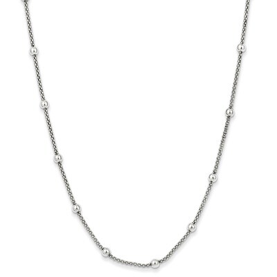16 Inch Necklace Sterling Silver Polished QH4954-16, MPN: QH4954-16, 191101276835