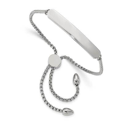 Adjustable Id Bracelet Stainless Steel Polished SRB2556, MPN: SRB2556, 191101859458