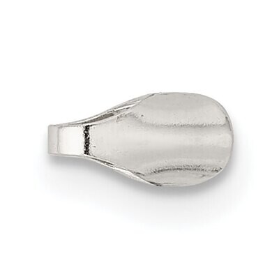 6.5 x 3mm Round Solder Flush Endcap Sterling Silver SS3652, MPN: SS3652,