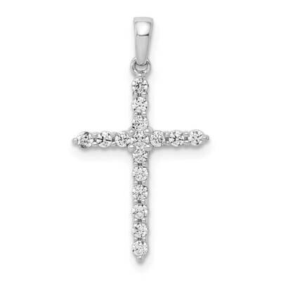 Polished 1/4Ct. Diamond Cross Pendant 14k White Gold PM4959-025-WA, MPN: PM4959-025-WA, 883957302904