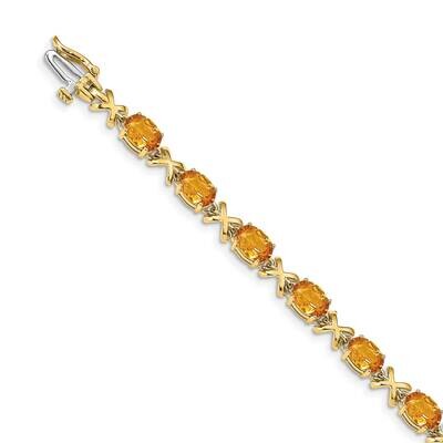 Citrine Diamond bracelet 14k Gold BM4499-CI-Y, MPN: BM4499-CI-Y, 883957078625