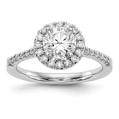 Diamond Vs/Si, D E F, S/M Round Halo Engagement Ring 14k White Gold True Origin Lab Grown RM2057E-0…
