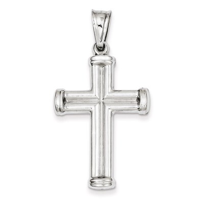 Hollow Cross Pendant 14k White Gold D3209, MPN: D3209, 883957899428