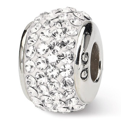 April Full Swarovski Elements Bead - Sterling Silver QRS1252APR, MPN: QRS1252APR, 883957277516