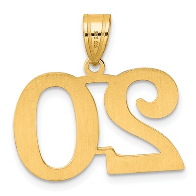 Number 20 Pendant 14k Gold Polished APN20, MPN: APN20, 196904080306