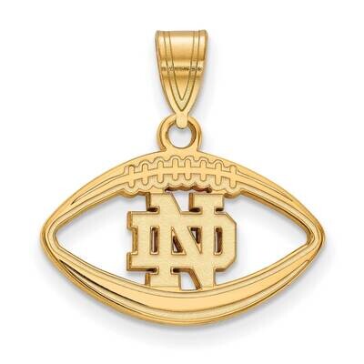 University of Notre Dame inside Football Pendant 14k Yellow Gold 4Y019UND, MPN: 4Y019UND, 191101130…