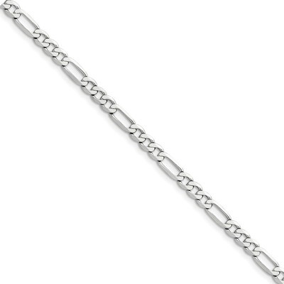 7 Inch 5.5mm Flat Figaro Chain 14k white Gold WFIG140-7, MPN: WFIG140-7, 191101833281