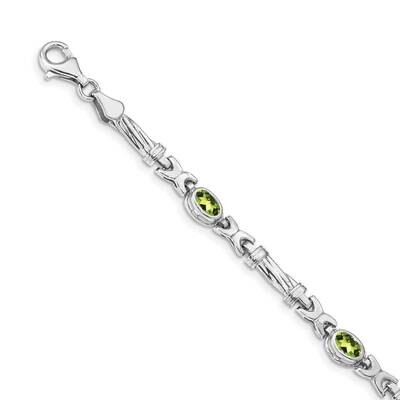 Peridot Bracelet 14k White Gold BM4497-PE-W, MPN: BM4497-PE-W, 883957492810