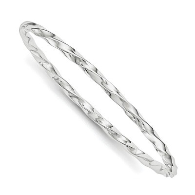 Twisted Slip-On Child&#39;S Bangle Sterling Silver Rhodium-Plated Polished QB862, MPN: QB862, 191101468…