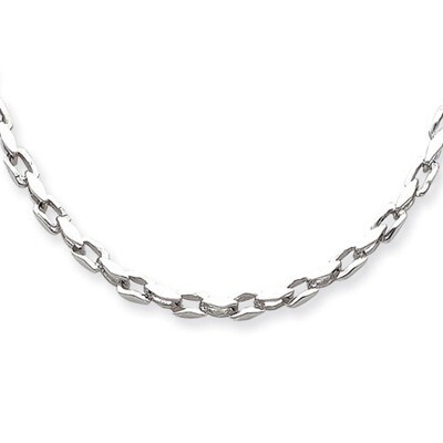 4.5mm Fancy Link Necklace 20 Inch 14k White Gold WLK305-20, MPN: WLK305-20, 191101372292