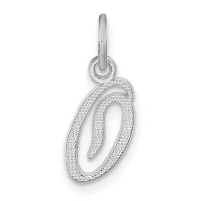 Initial O Charm 10k White Gold 10C763WO, MPN: 10C763WO,