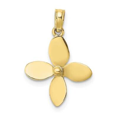 3-D with 4 Blades Propeller Charm 10k Gold 10K7750, MPN: 10K7750,